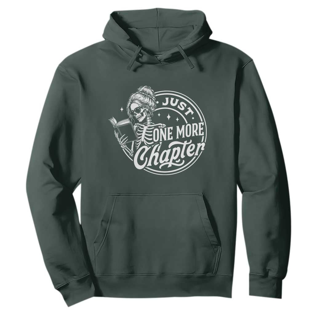 Just One More Chapter Skeleton Woman Hoodie Book Lover Gift