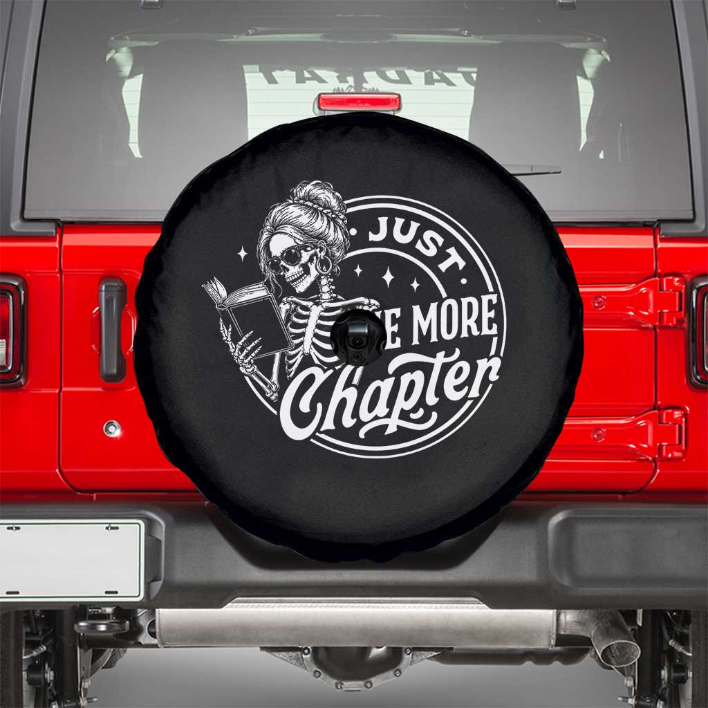 Just One More Chapter Skeleton Woman Spare Tire Cover Book Lover Gift