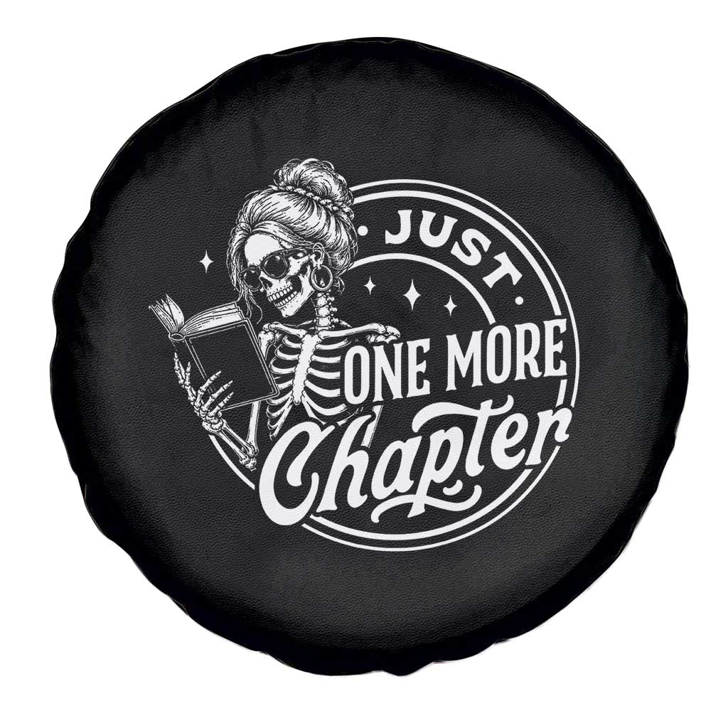 Just One More Chapter Skeleton Woman Spare Tire Cover Book Lover Gift