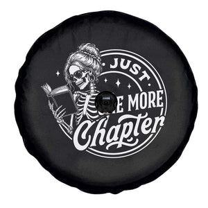 Just One More Chapter Skeleton Woman Spare Tire Cover Book Lover Gift