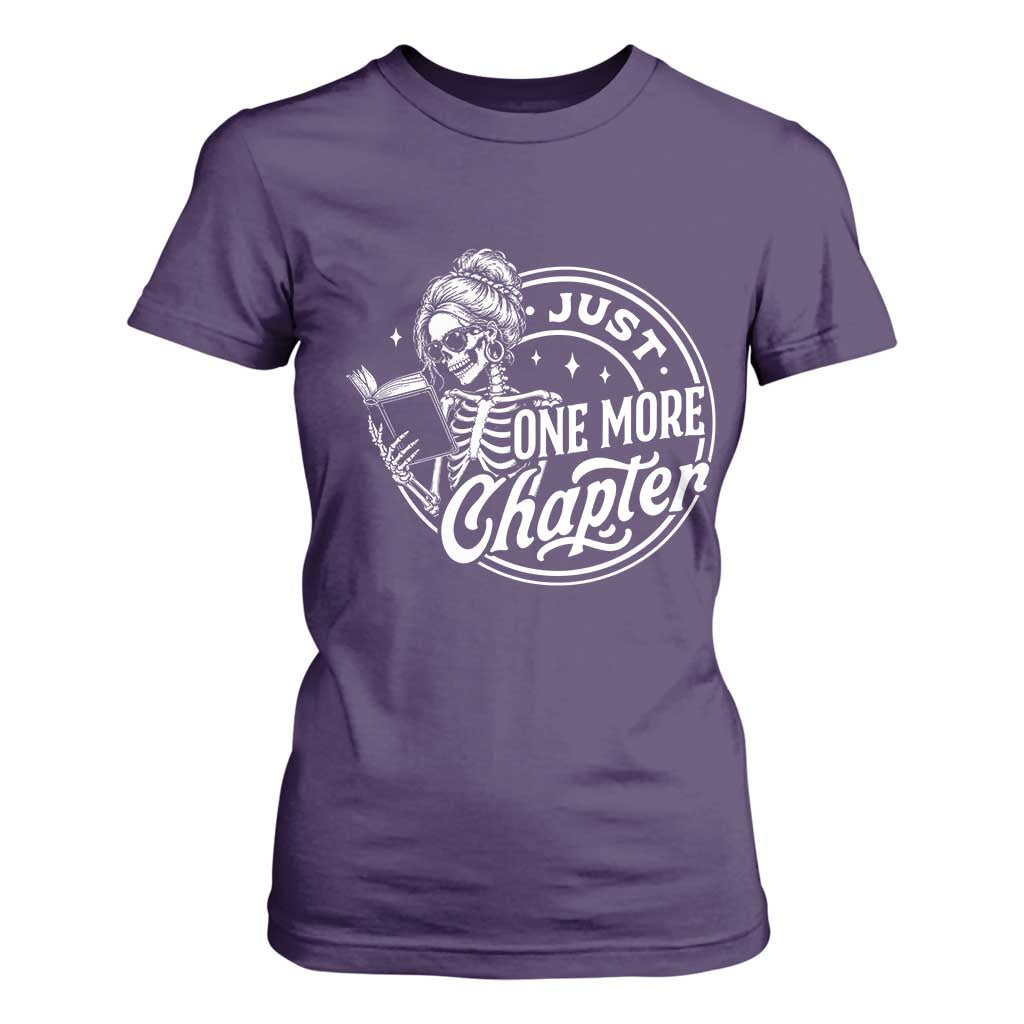 Just One More Chapter Skeleton Woman T Shirt For Women Book Lover Gift