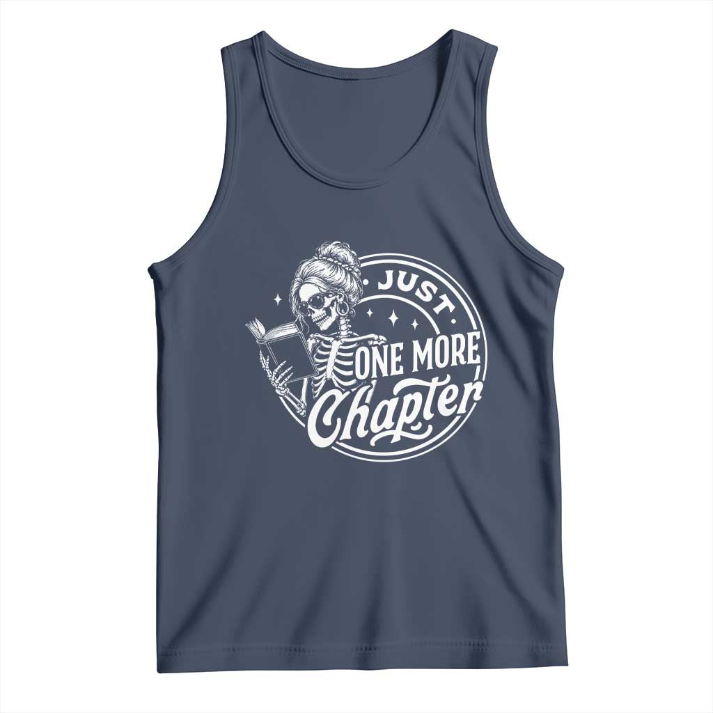 Just One More Chapter Skeleton Woman Tank Top Book Lover Gift