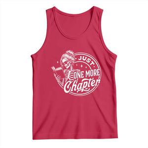 Just One More Chapter Skeleton Woman Tank Top Book Lover Gift