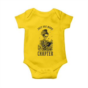Funny Skeleton Book Lover Baby Onesie Just One More Chapter