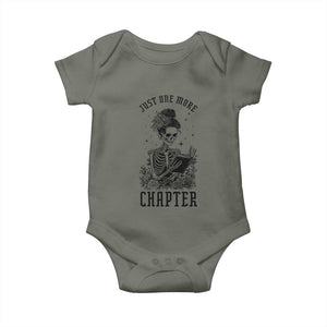 Funny Skeleton Book Lover Baby Onesie Just One More Chapter