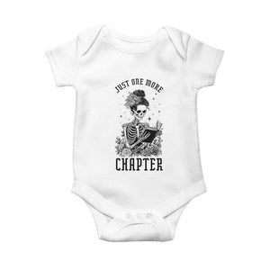Funny Skeleton Book Lover Baby Onesie Just One More Chapter