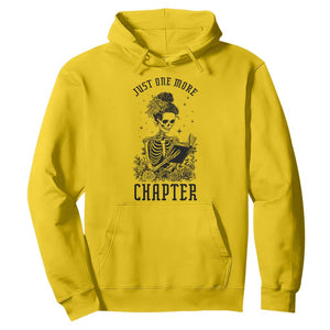 Funny Skeleton Book Lover Hoodie Just One More Chapter