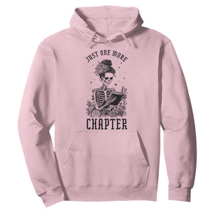 Funny Skeleton Book Lover Hoodie Just One More Chapter