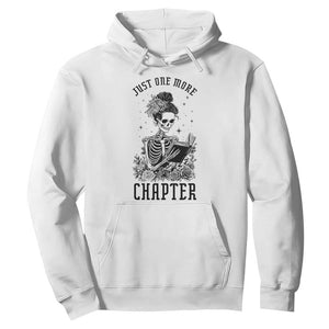 Funny Skeleton Book Lover Hoodie Just One More Chapter