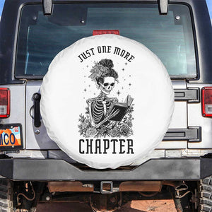 Funny Skeleton Book Lover Spare Tire Cover Just One More Chapter