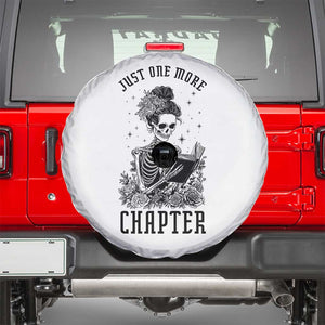 Funny Skeleton Book Lover Spare Tire Cover Just One More Chapter