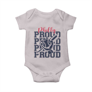 Baseball Lover Baby Onesie Philly Baseball Spirit Proud Fan Sport Humor Gift TS12 Ice Gray Print Your Wear