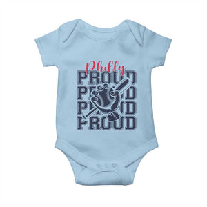 Baseball Lover Baby Onesie Philly Baseball Spirit Proud Fan Sport Humor Gift TS12 Light Blue Print Your Wear