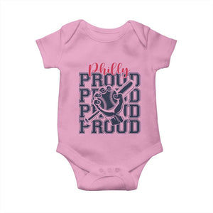 Baseball Lover Baby Onesie Philly Baseball Spirit Proud Fan Sport Humor Gift TS12 Light Pink Print Your Wear