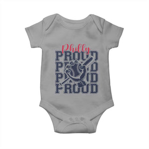 Baseball Lover Baby Onesie Philly Baseball Spirit Proud Fan Sport Humor Gift TS12 Sport Gray Print Your Wear