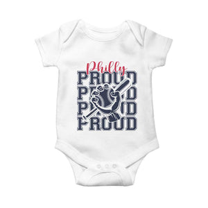 Baseball Lover Baby Onesie Philly Baseball Spirit Proud Fan Sport Humor Gift TS12 White Print Your Wear