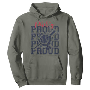 Baseball Lover Hoodie Philly Baseball Spirit Proud Fan Sport Humor Gift TS12 Military Green Print Your Wear