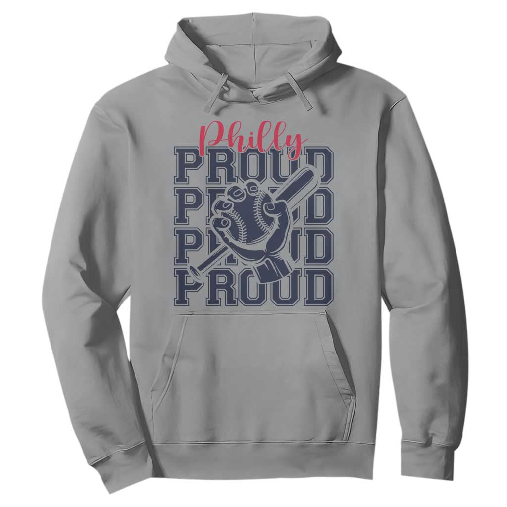 Baseball Lover Hoodie Philly Baseball Spirit Proud Fan Sport Humor Gift TS12 Sport Gray Print Your Wear