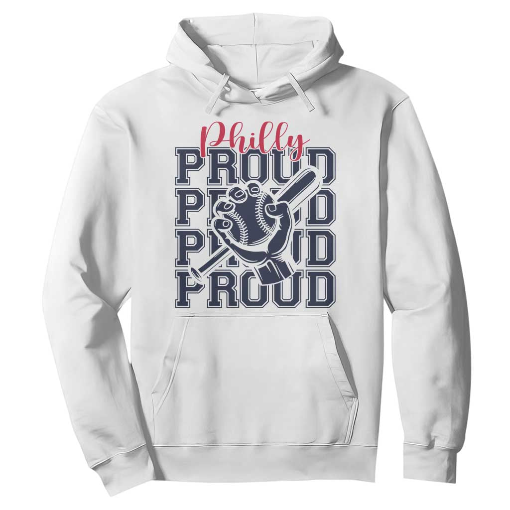 Baseball Lover Hoodie Philly Baseball Spirit Proud Fan Sport Humor Gift TS12 White Print Your Wear
