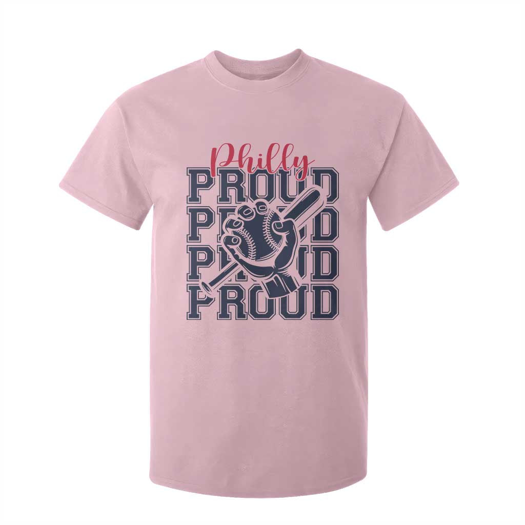 Baseball Lover T Shirt For Kid Philly Baseball Spirit Proud Fan Sport Humor Gift TS12 Light Pink Print Your Wear