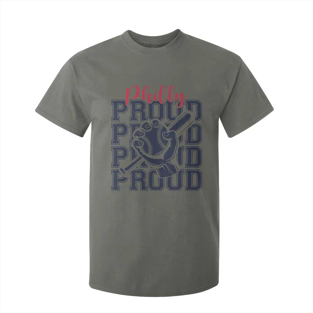 Baseball Lover T Shirt For Kid Philly Baseball Spirit Proud Fan Sport Humor Gift TS12 Military Green Print Your Wear