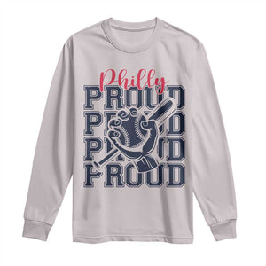 Baseball Lover Long Sleeve Shirt Philly Baseball Spirit Proud Fan Sport Humor Gift TS12 Ice Gray Print Your Wear