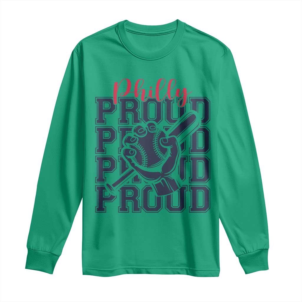 Baseball Lover Long Sleeve Shirt Philly Baseball Spirit Proud Fan Sport Humor Gift TS12 Irish Green Print Your Wear
