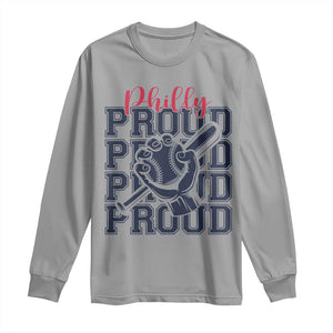 Baseball Lover Long Sleeve Shirt Philly Baseball Spirit Proud Fan Sport Humor Gift TS12 Sport Gray Print Your Wear