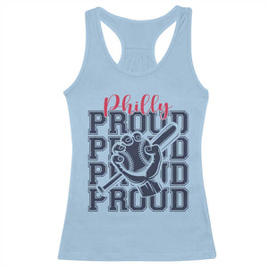 Baseball Lover Racerback Tank Top Philly Baseball Spirit Proud Fan Sport Humor Gift TS12 Light Blue Print Your Wear