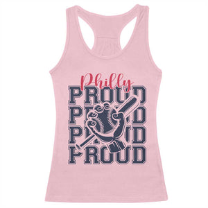 Baseball Lover Racerback Tank Top Philly Baseball Spirit Proud Fan Sport Humor Gift TS12 Light Pink Print Your Wear