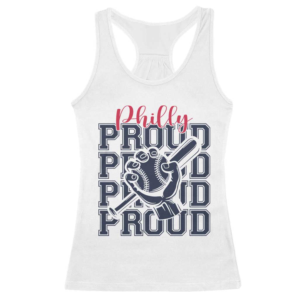 Baseball Lover Racerback Tank Top Philly Baseball Spirit Proud Fan Sport Humor Gift TS12 White Print Your Wear