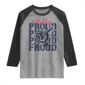 Baseball Lover Raglan Shirt Philly Baseball Spirit Proud Fan Sport Humor Gift TS12 Sport Gray Black Print Your Wear