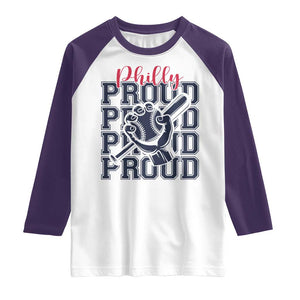 Baseball Lover Raglan Shirt Philly Baseball Spirit Proud Fan Sport Humor Gift TS12 White Purple Print Your Wear