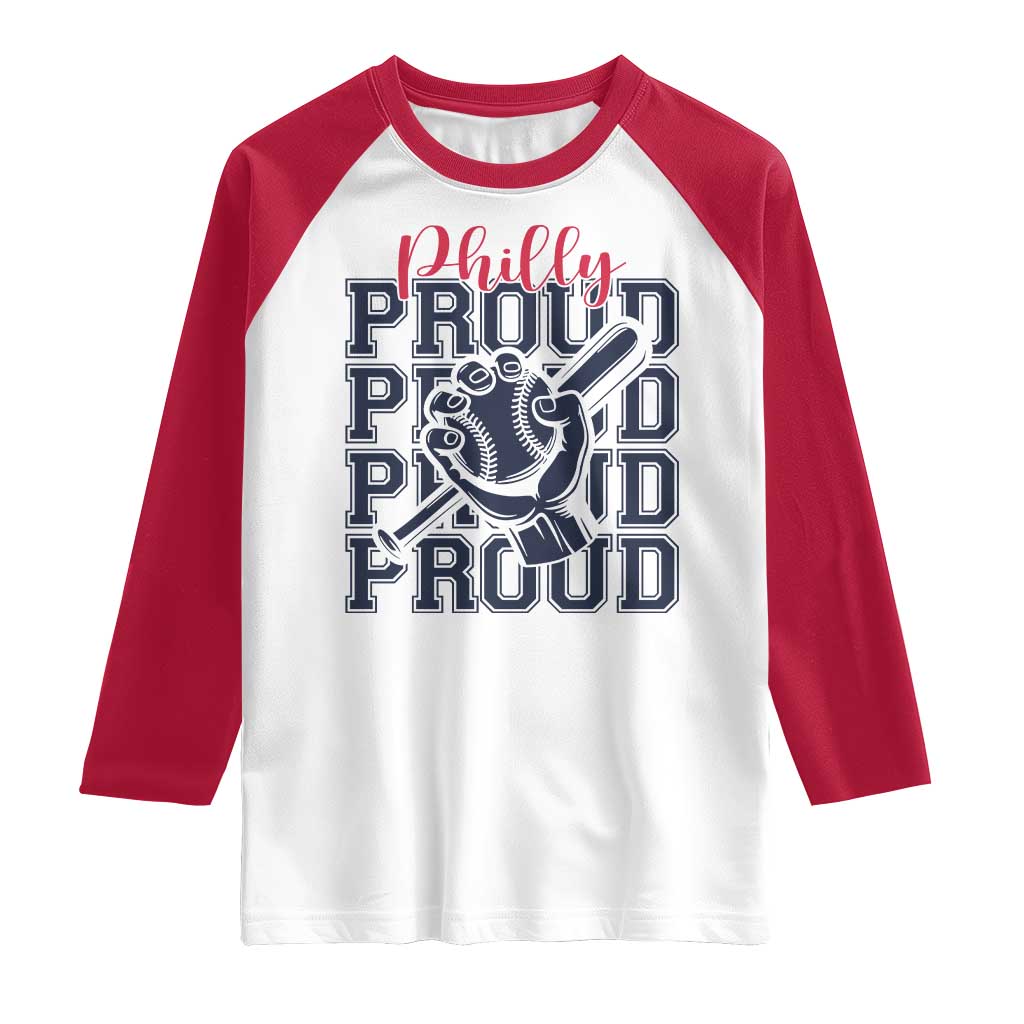 Baseball Lover Raglan Shirt Philly Baseball Spirit Proud Fan Sport Humor Gift TS12 White Red Print Your Wear
