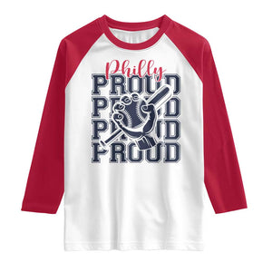 Baseball Lover Raglan Shirt Philly Baseball Spirit Proud Fan Sport Humor Gift TS12 White Red Print Your Wear