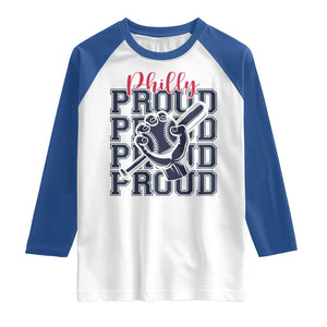 Baseball Lover Raglan Shirt Philly Baseball Spirit Proud Fan Sport Humor Gift TS12 White Royal Print Your Wear