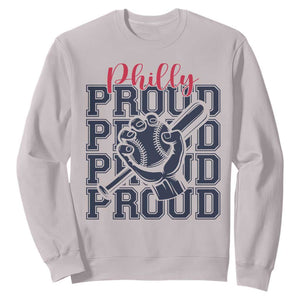 Baseball Lover Sweatshirt Philly Baseball Spirit Proud Fan Sport Humor Gift TS12 Ice Gray Print Your Wear