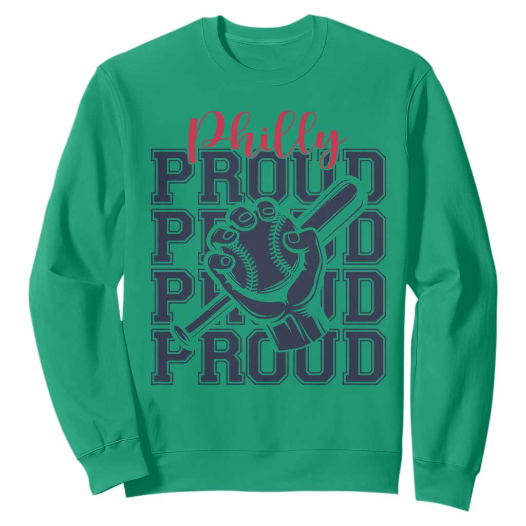 Baseball Lover Sweatshirt Philly Baseball Spirit Proud Fan Sport Humor Gift TS12 Irish Green Print Your Wear