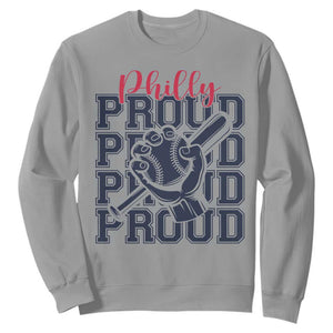 Baseball Lover Sweatshirt Philly Baseball Spirit Proud Fan Sport Humor Gift TS12 Sport Gray Print Your Wear