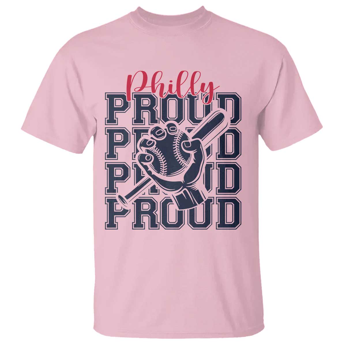 Baseball Lover T Shirt Philly Baseball Spirit Proud Fan Sport Humor Gift TS12 Light Pink Print Your Wear
