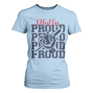 Baseball Lover T Shirt For Women Philly Baseball Spirit Proud Fan Sport Humor Gift TS12 Light Blue Print Your Wear