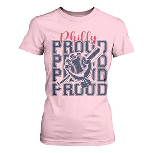 Baseball Lover T Shirt For Women Philly Baseball Spirit Proud Fan Sport Humor Gift TS12 Light Pink Print Your Wear