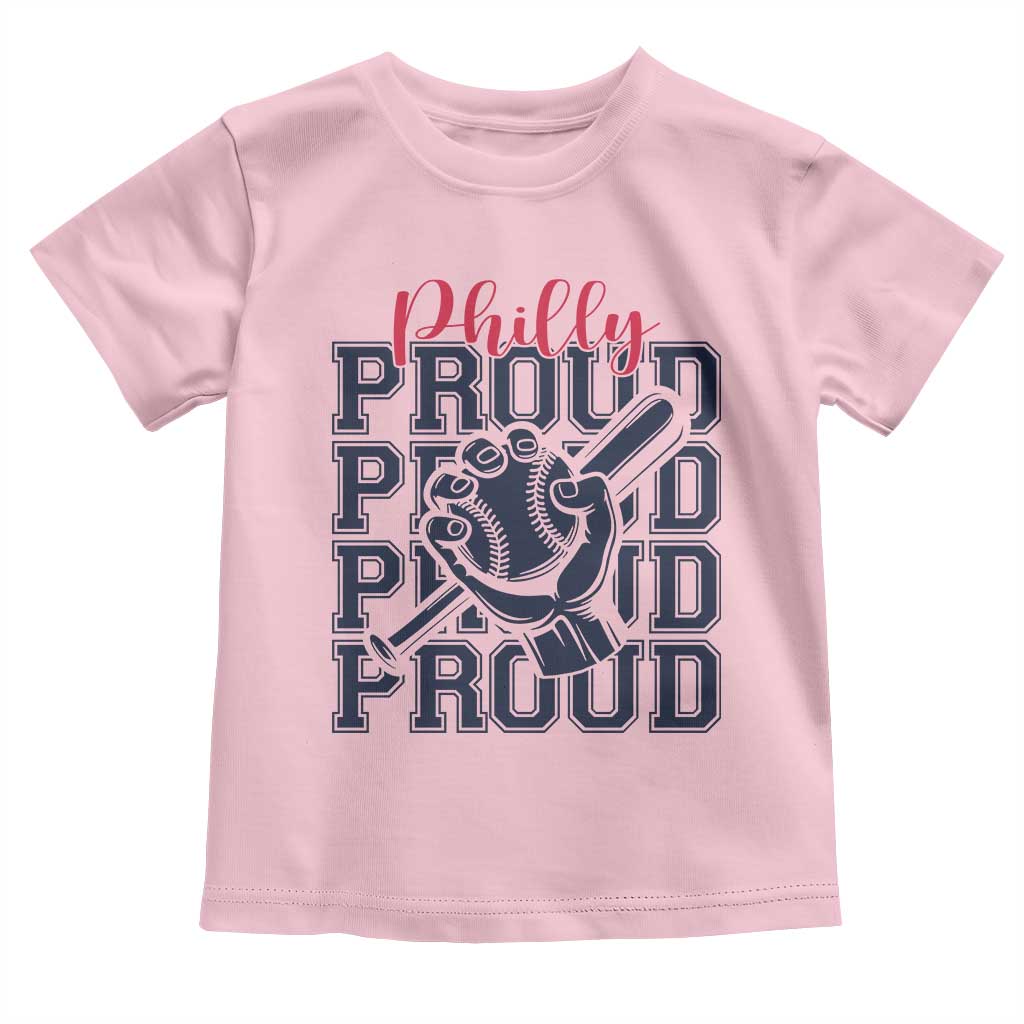 Baseball Lover Toddler T Shirt Philly Baseball Spirit Proud Fan Sport Humor Gift TS12 Light Pink Print Your Wear