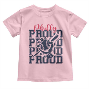 Baseball Lover Toddler T Shirt Philly Baseball Spirit Proud Fan Sport Humor Gift TS12 Light Pink Print Your Wear