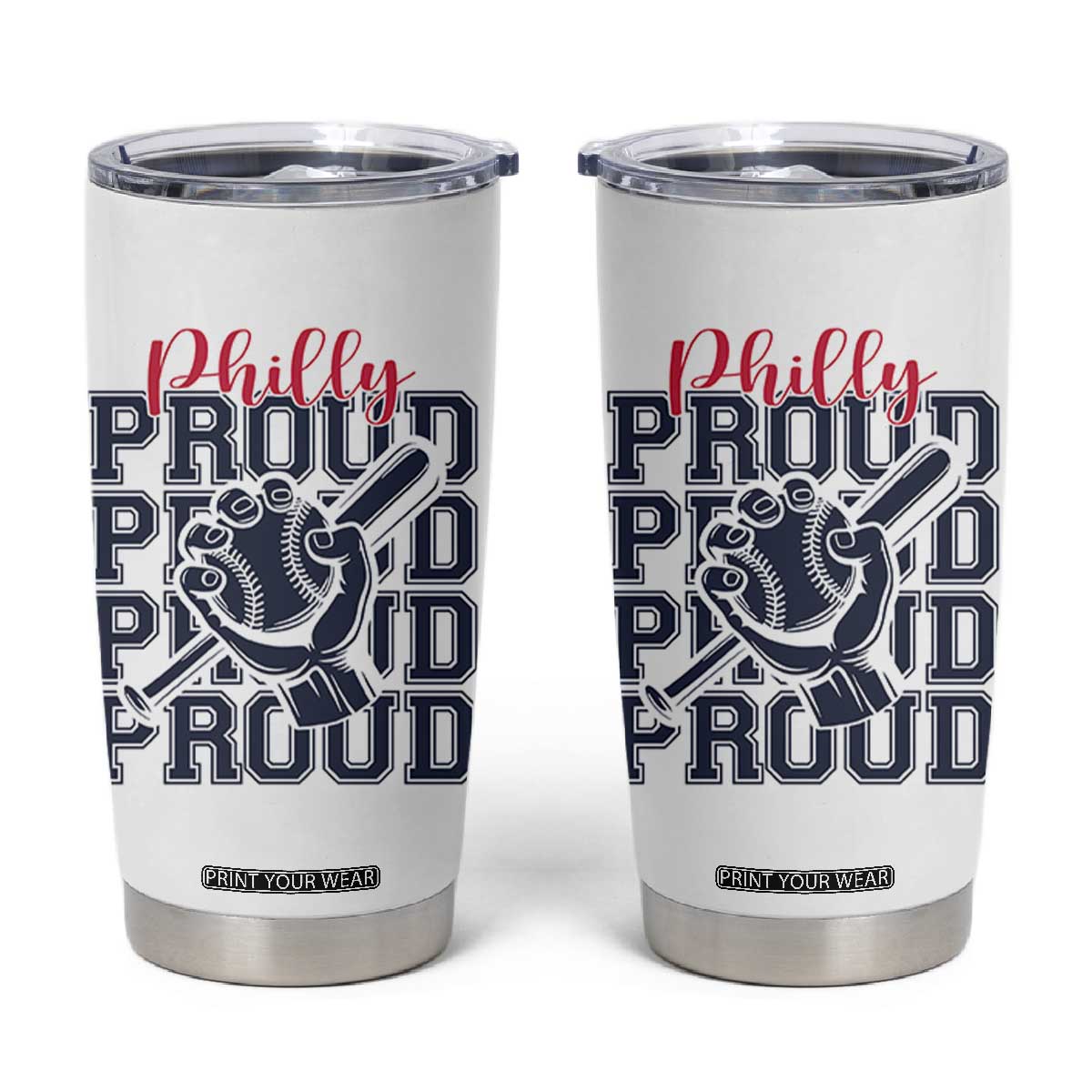 Baseball Lover Tumbler Cup Philly Baseball Spirit Proud Fan Sport Humor Gift TS12 White Print Your Wear