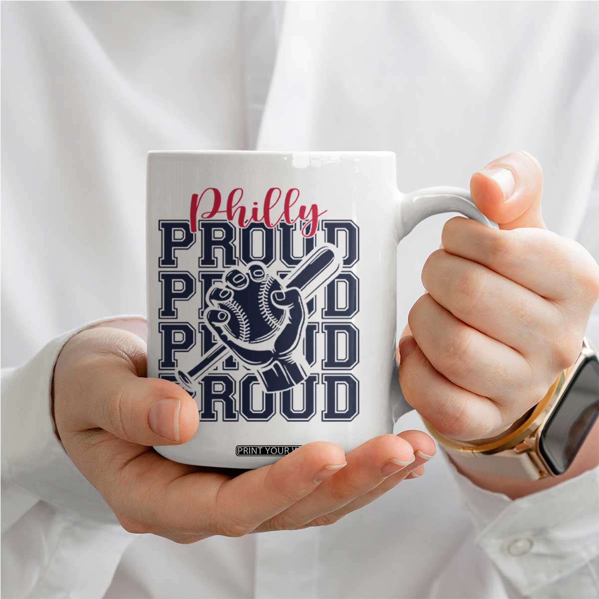 Baseball Lover Coffee Mug Philly Baseball Spirit Proud Fan Sport Humor Gift TS12 Print Your Wear