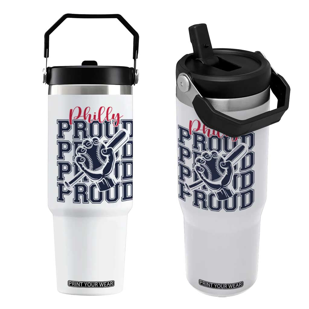 Baseball Lover Flip Straw Tumbler Philly Baseball Spirit Proud Fan Sport Humor Gift TS12 One Size: 30 oz White Print Your Wear