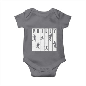 Baseball Lover Baby Onesie Philly Retro Spirit Proud Fan Sport Lover Gift TS12 Charcoal Print Your Wear