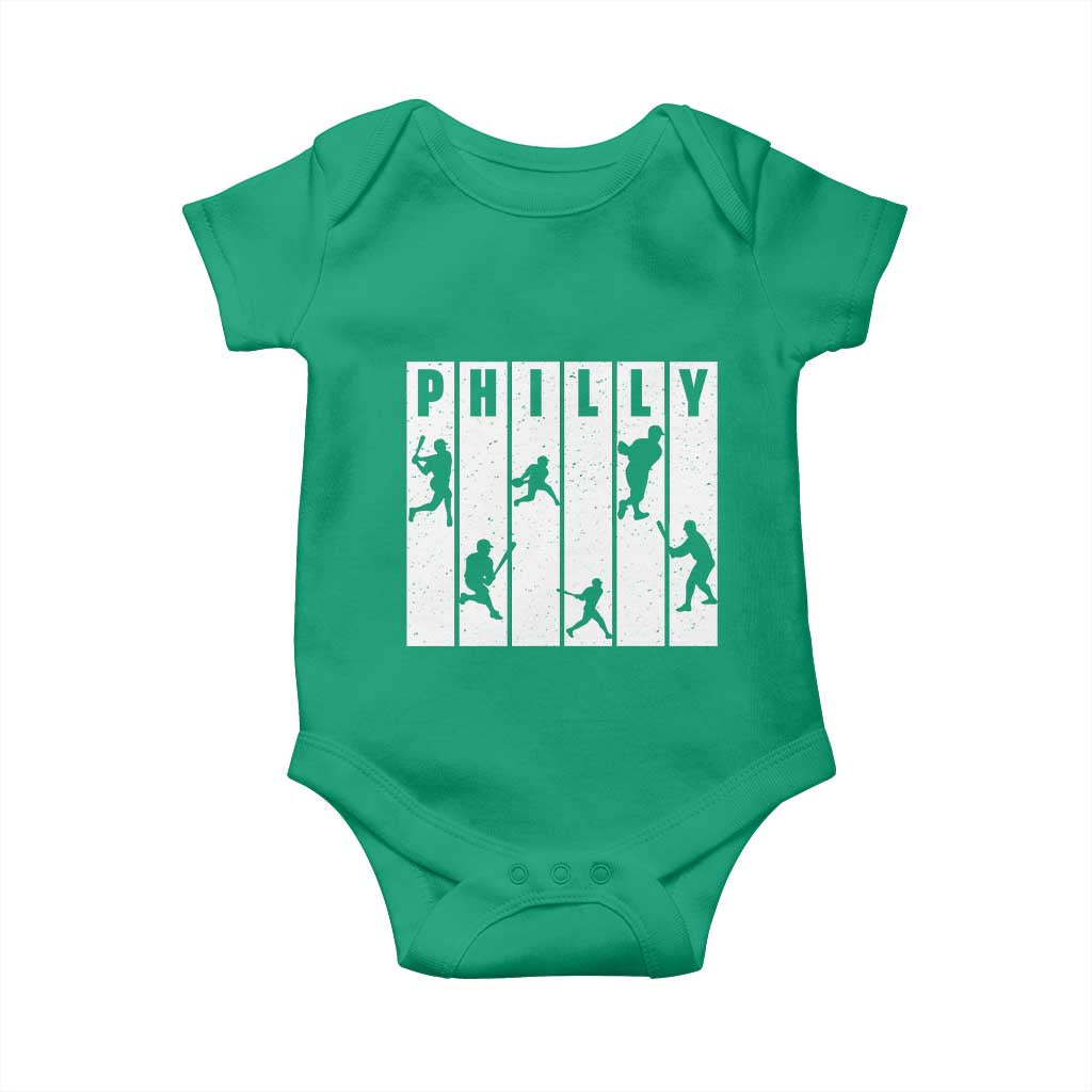 Baseball Lover Baby Onesie Philly Retro Spirit Proud Fan Sport Lover Gift TS12 Irish Green Print Your Wear