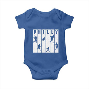 Baseball Lover Baby Onesie Philly Retro Spirit Proud Fan Sport Lover Gift TS12 Royal Blue Print Your Wear
